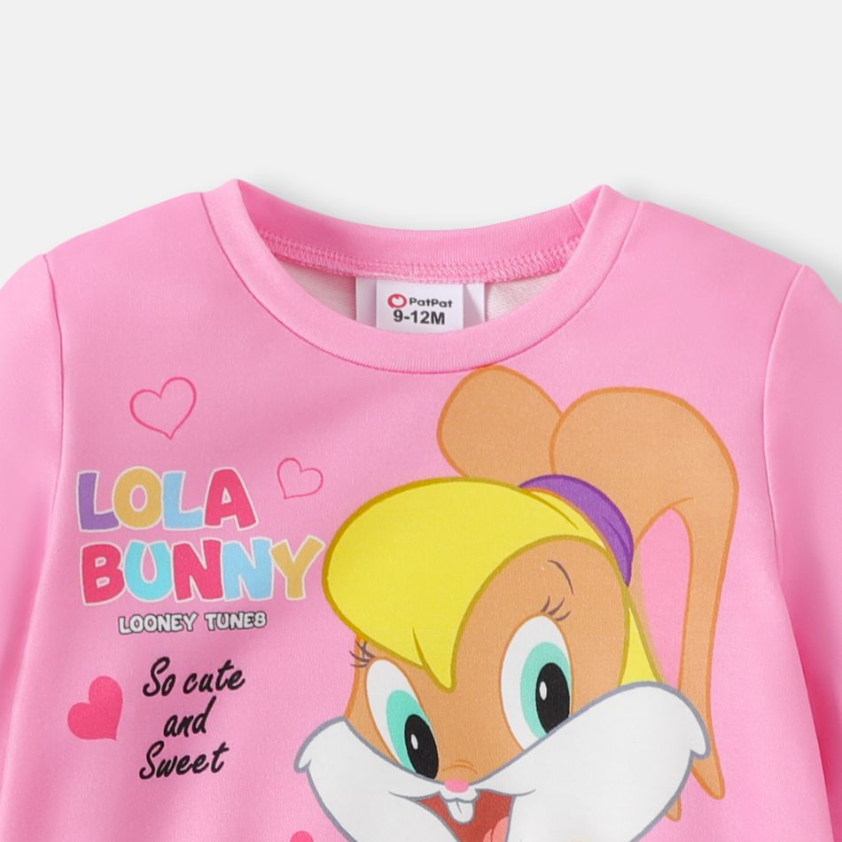 Looney Tunes Neonato Unisex Coniglio Infantile Manica lunga Felpa Rosa big image 5