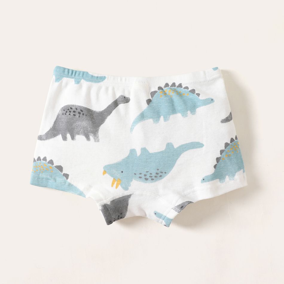 3-Pack Kid Boy Animal Dinosaur Print Boxer Briefs Underwear Multi-color big image 7