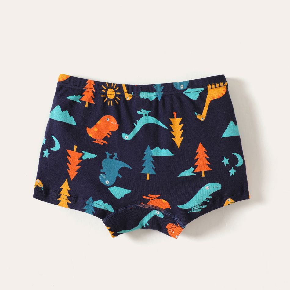 3-Pack Kid Boy Animal Dinosaur Print Boxer Briefs Underwear Multi-color big image 3