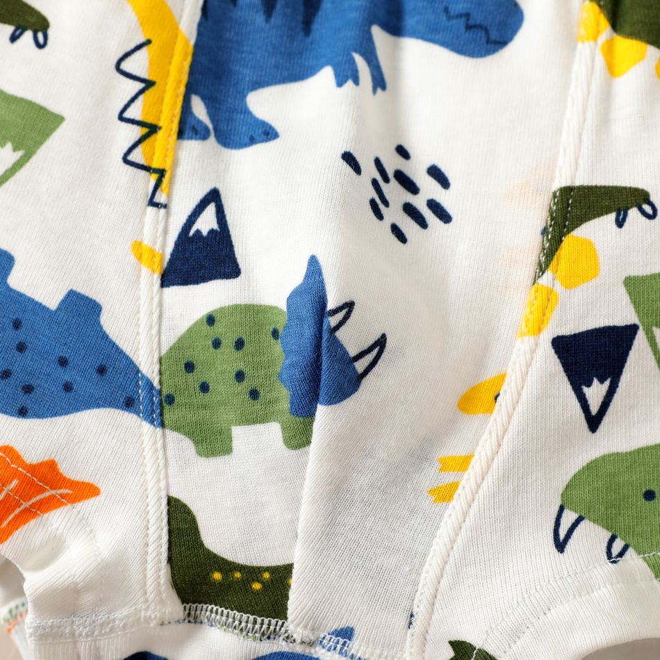 3-Pack Kid Boy Animal Dinosaur Print Boxer Briefs Underwear Multi-color big image 14
