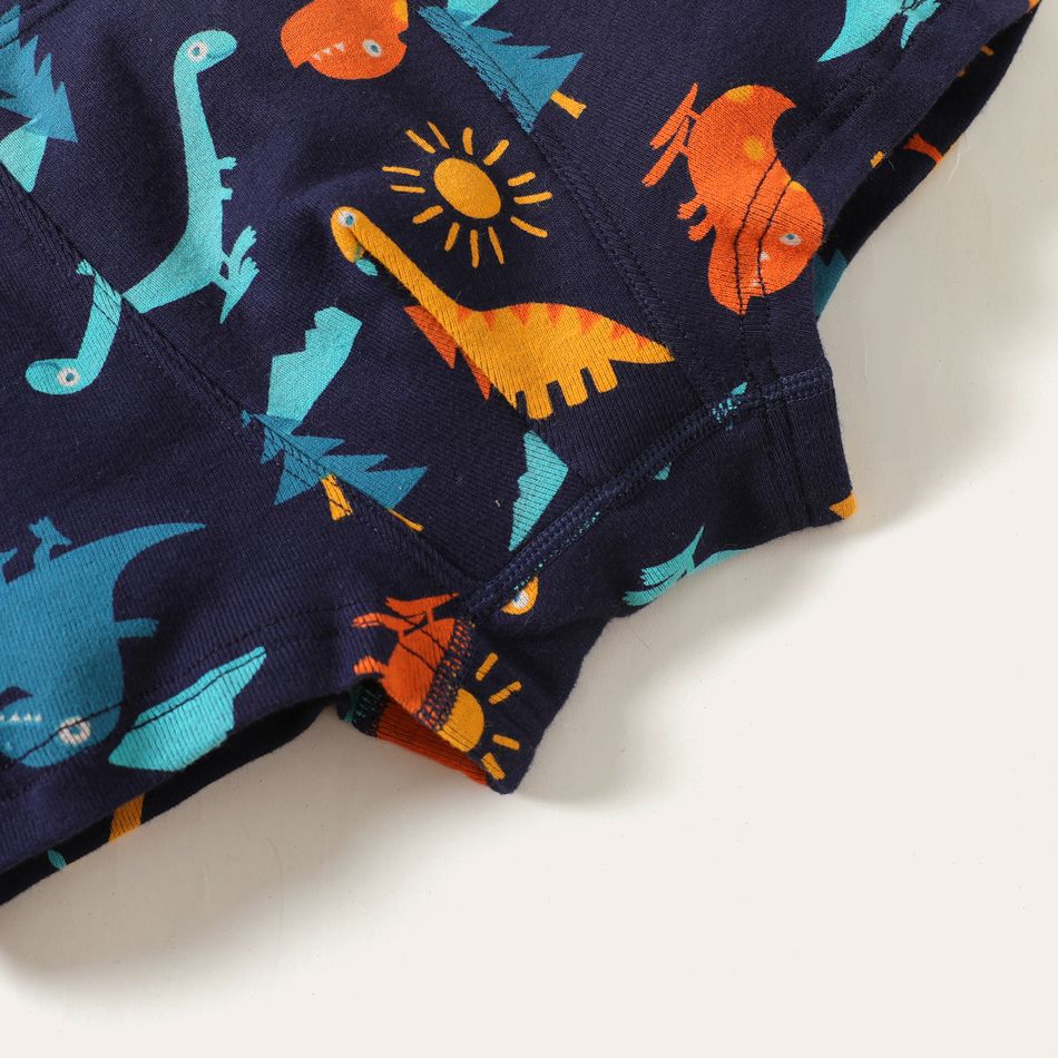 3-Pack Kid Boy Animal Dinosaur Print Boxer Briefs Underwear Multi-color big image 5