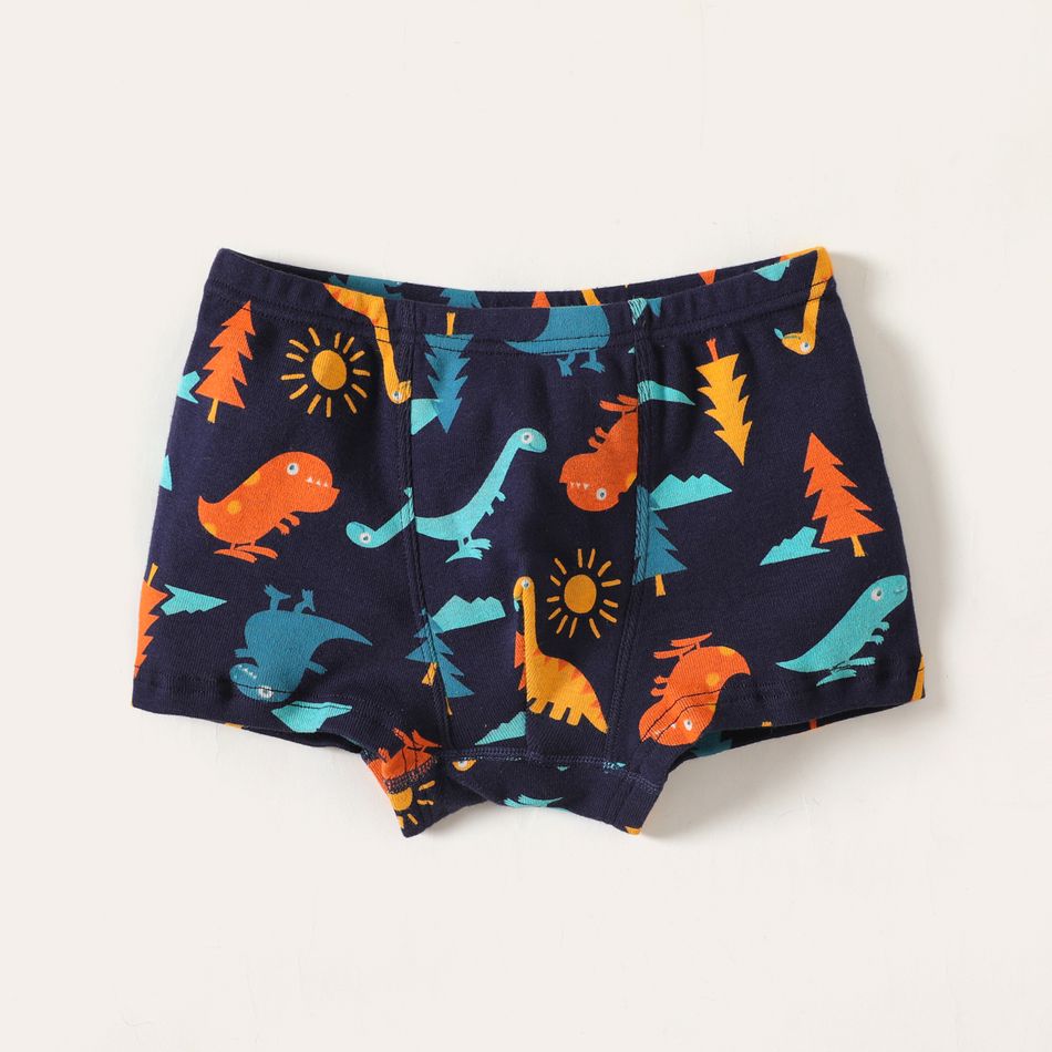 3-Pack Kid Boy Animal Dinosaur Print Boxer Briefs Underwear Multi-color big image 2