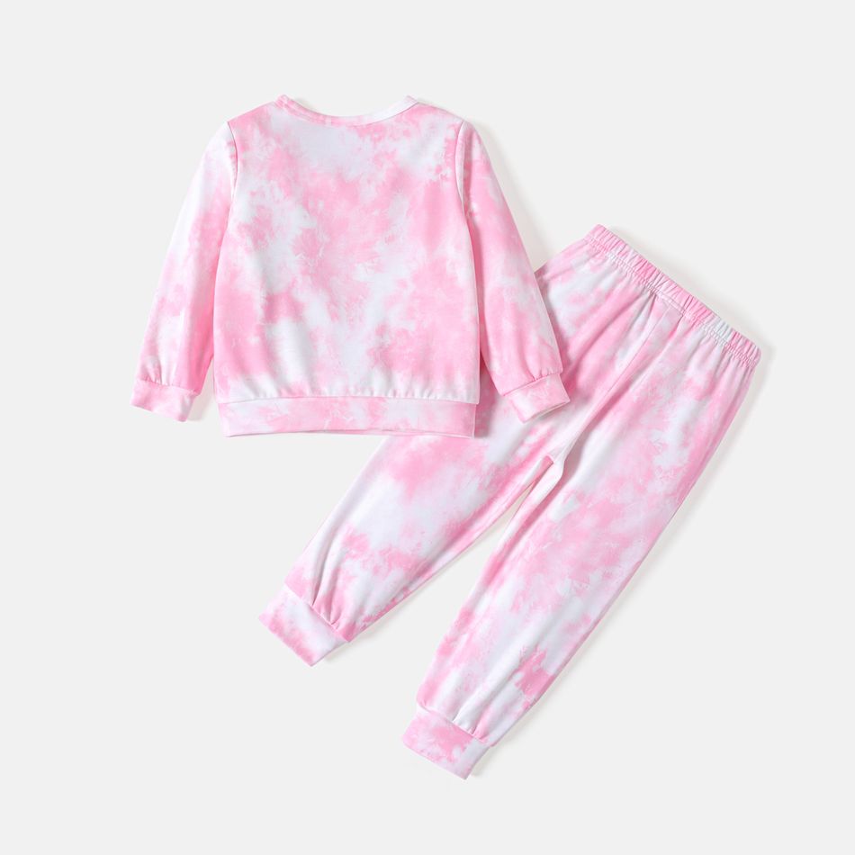Looney Tunes 2pcs Toddler Girl Allover Print Pullover Sweatshirt and Pants Set Pink big image 3
