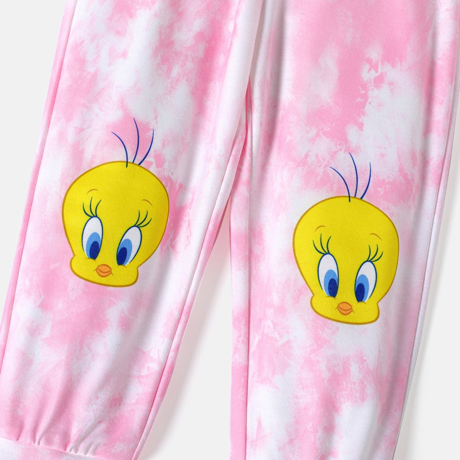 Looney Tunes 2pcs Toddler Girl Allover Print Pullover Sweatshirt and Pants Set Pink big image 5