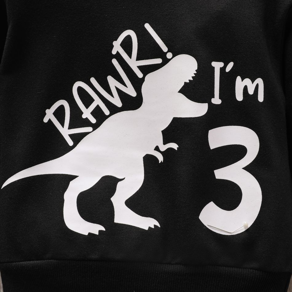 2-Pack Toddler Boy Animal Dinosaur Letter Print Pullover Sweatshirt Multi-color big image 6