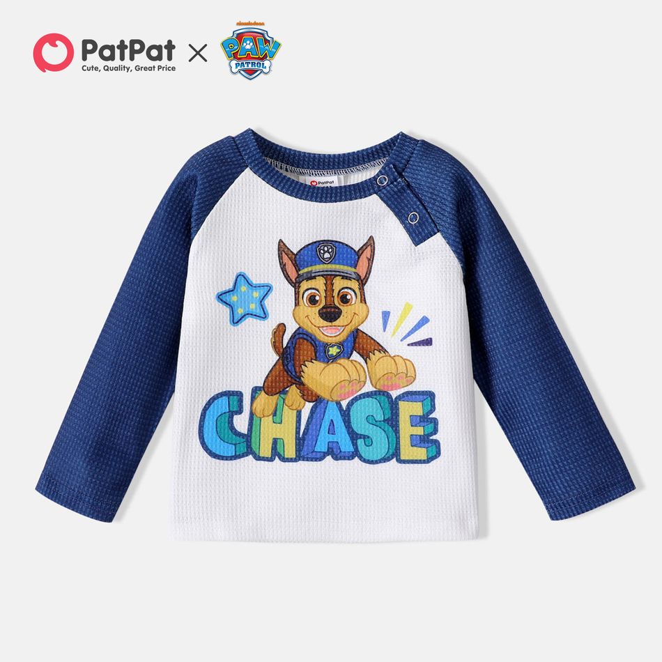 PAW Patrol Little Boy/Girl Raglan-sleeve Graphic T-shirt Dark Blue big image 1