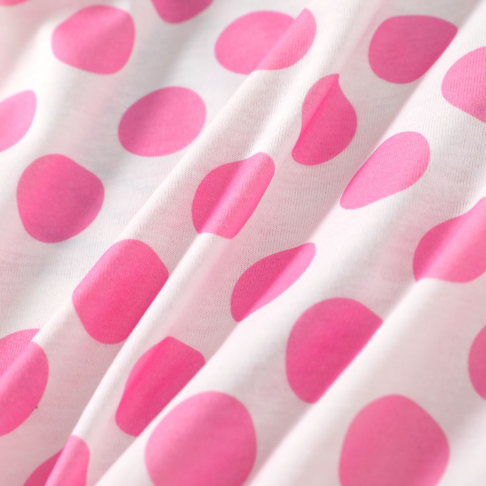 L.O.L. SURPRISE! Kid Girl Characters Print Polka dots Ruffled Long-sleeve Nightdress Sleepwear Pink big image 4