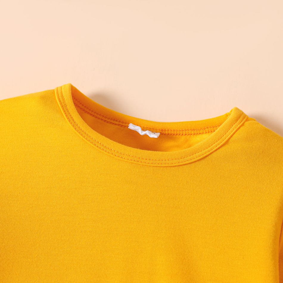 2 unidades Criança Mulher Bordas em forma de sino Bonito Girassol conjuntos de camisetas gengibre-2 big image 3