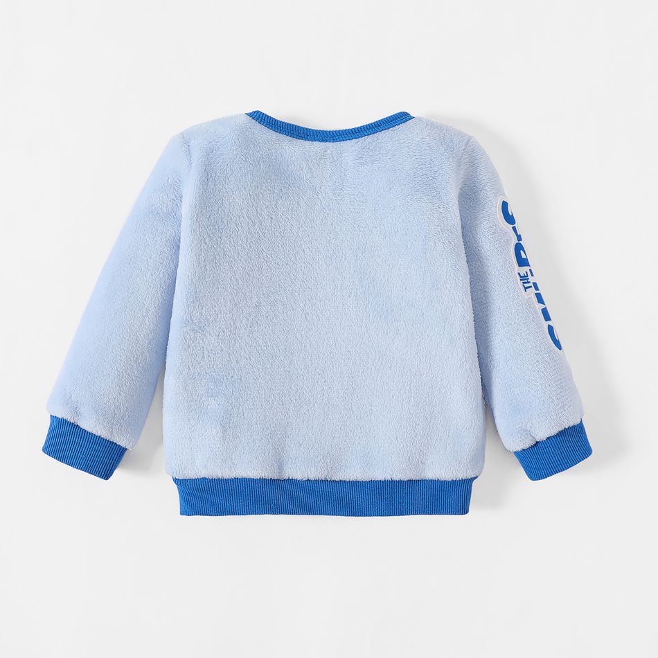 The Smurfs Baby Boy Long-sleeve Graphic Fluffy Pullover Blue big image 3