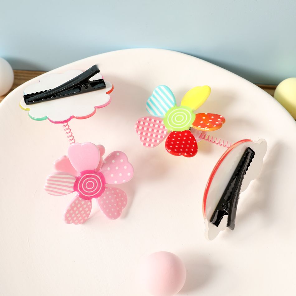 2-pack Creative Rainbow Pinwheel Hair Clip for Girls Rose Gold big image 4