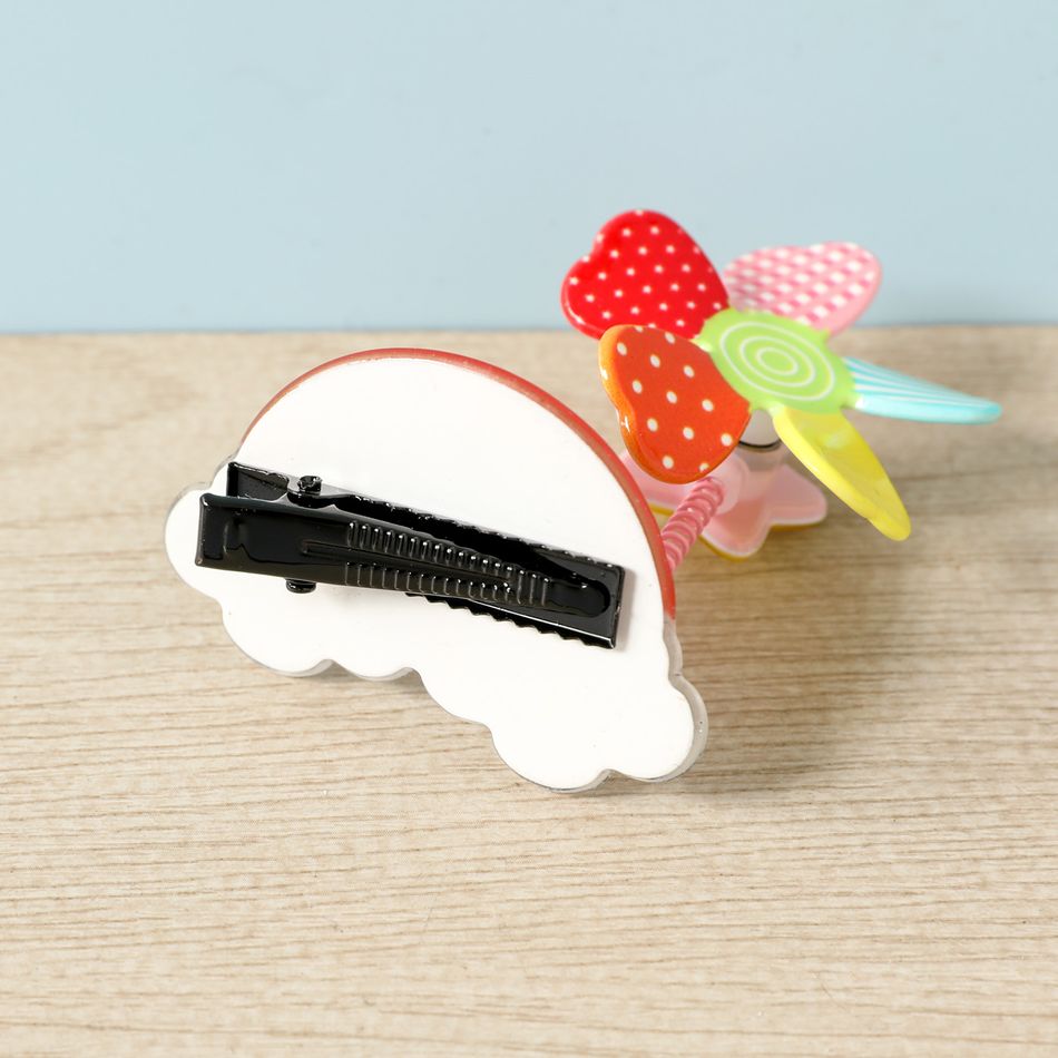2-pack Creative Rainbow Pinwheel Hair Clip for Girls Rose Gold big image 6