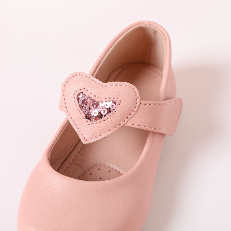Toddler / Kid Sequin Heart Decor Fashion Flats Pink big image 4
