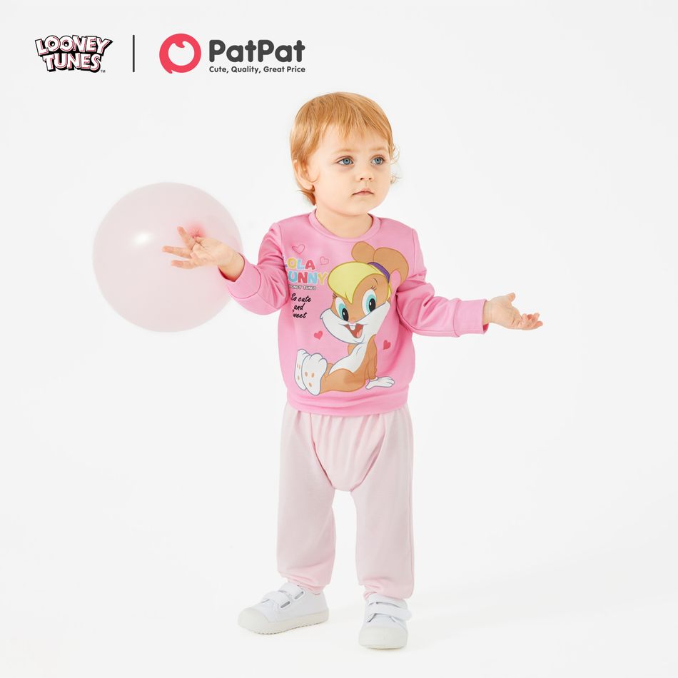 Looney Tunes Baby Boy/Girl Long-sleeve Graphic Pullover Sweatshirt Pink big image 7