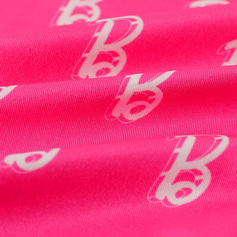 Barbie Kid Girl Unicorn/Letter Print Elasticized Leggings Pink big image 2