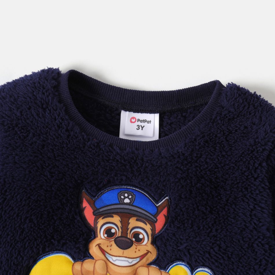 PAW Patrol Toddler Girl/Boy Embroidered Fleece Cotton Sweatshirt Tibetanblue big image 5