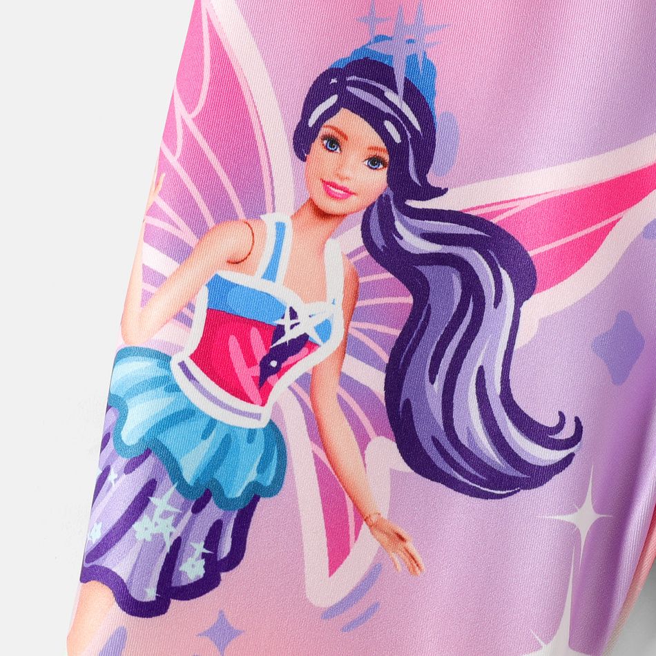Barbie Kid Girl Character Letter Print Tie Dyed Elasticized Leggings Multi-color big image 4