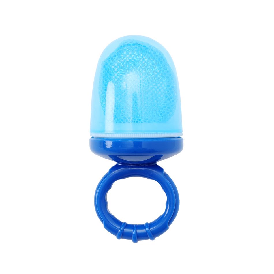 bambino verdura fresca frutta cibo mangiatoia sgranocchiare ciuccio allenamento gengive massaggianti giocattolo massaggiagengive Blu big image 6