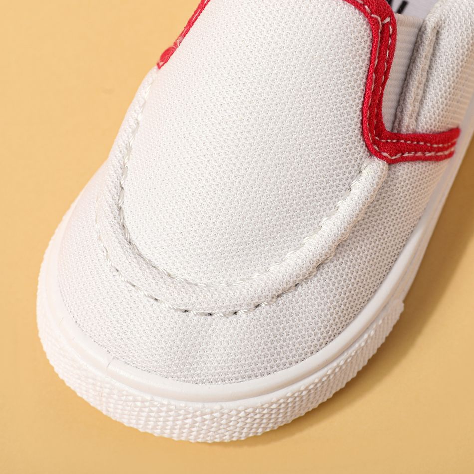 Toddler / Kid Slip-on Mesh Canvas Shoes Red/White big image 4