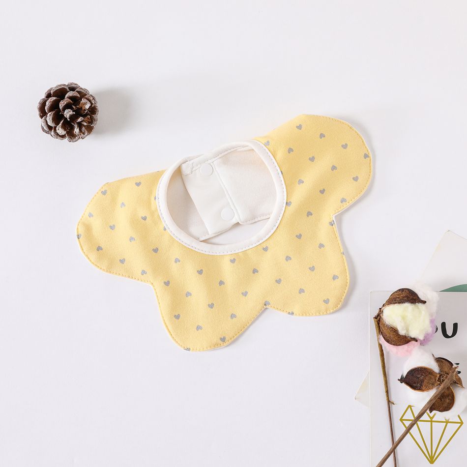 3-pack Baby Bibs Petal Shape Print Bandana Drool Bibs for Feeding & Drooling & Teething Ginger big image 14