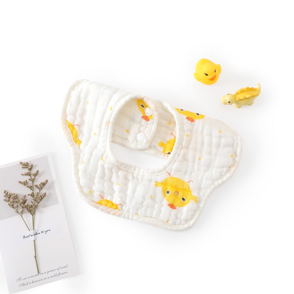 2-pack Petal Shape Baby Bibs 8 Layer Cotton Gauze Bandana Drool Bibs for Feeding & Drooling & Teething Multi-color big image 6