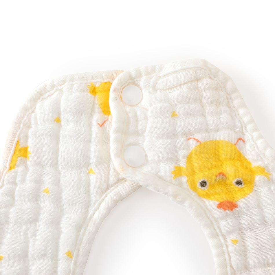2-pack Petal Shape Baby Bibs 8 Layer Cotton Gauze Bandana Drool Bibs for Feeding & Drooling & Teething Multi-color big image 8