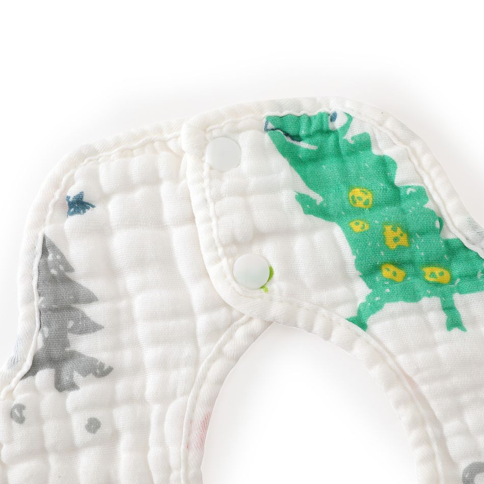 2-pack Petal Shape Baby Bibs 8 Layer Cotton Gauze Bandana Drool Bibs for Feeding & Drooling & Teething Multi-color big image 12