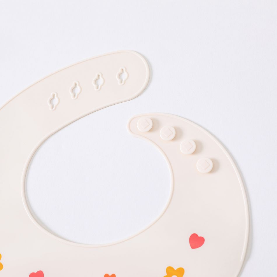 Babylätzchen aus lebensmittelechtem Silikon mit Lebensmittelauffangtasche, wasserdicht, verstellbar, weich, faltbar, für Kleinkinder Farbe-A big image 3