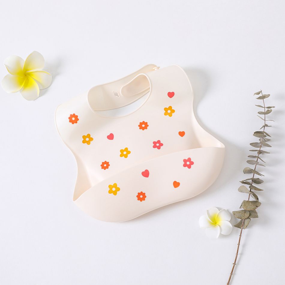 Babylätzchen aus lebensmittelechtem Silikon mit Lebensmittelauffangtasche, wasserdicht, verstellbar, weich, faltbar, für Kleinkinder Farbe-A big image 5