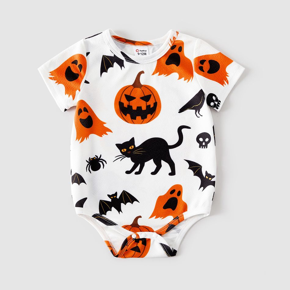Halloween Familien-Looks Kurzärmelig Familien-Outfits Sets orange big image 14