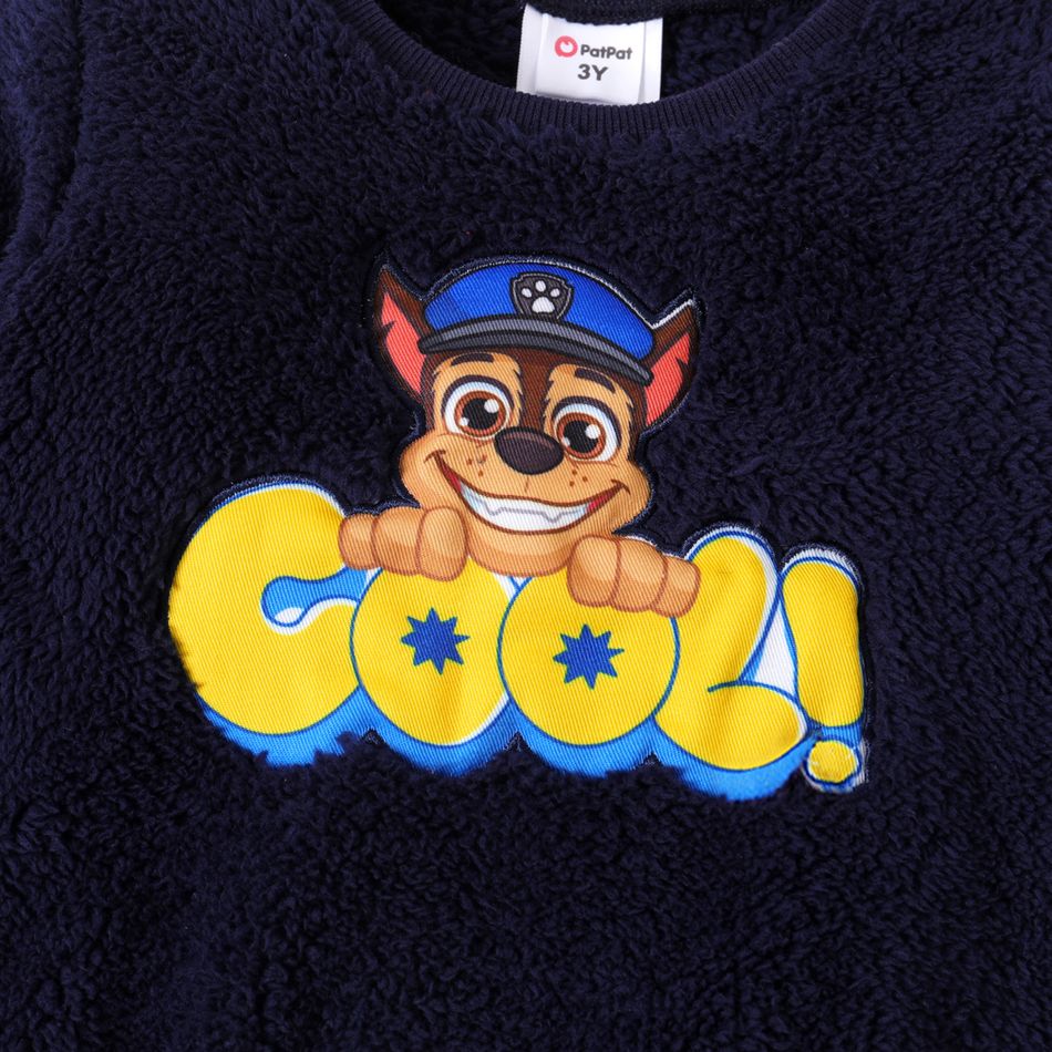 PAW Patrol Toddler Girl/Boy Embroidered Fleece Cotton Sweatshirt Tibetan blue big image 3