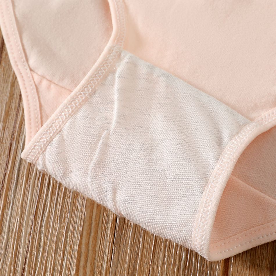 1-Pack/3-Pack Kid Girl Solid Color Underwear Briefs Light Pink big image 5