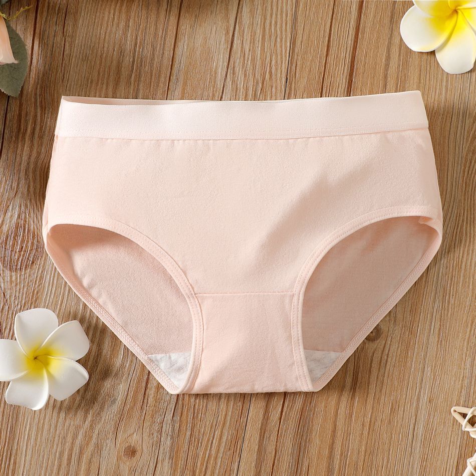 1-Pack/3-Pack Kid Girl Solid Color Underwear Briefs Light Pink