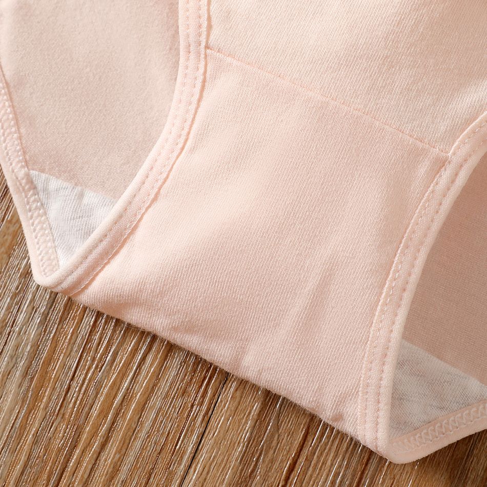 1-Pack/3-Pack Kid Girl Solid Color Underwear Briefs Light Pink big image 4