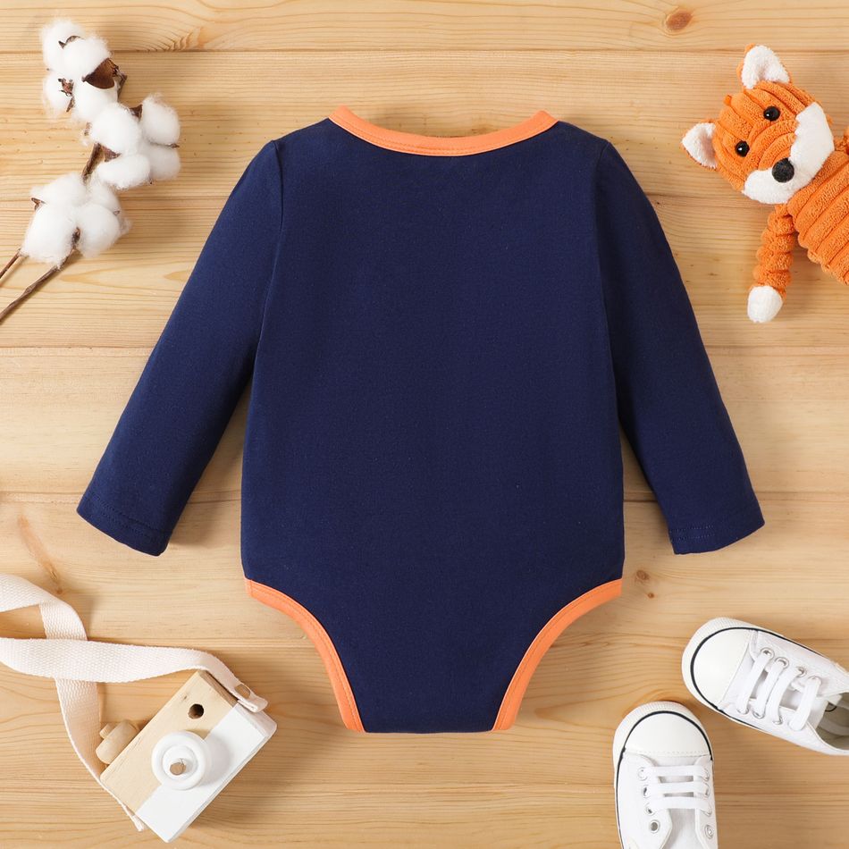 2-Pack Baby Boy 95% Cotton Long-sleeve Fox Graphic Rompers Set MultiColour big image 8