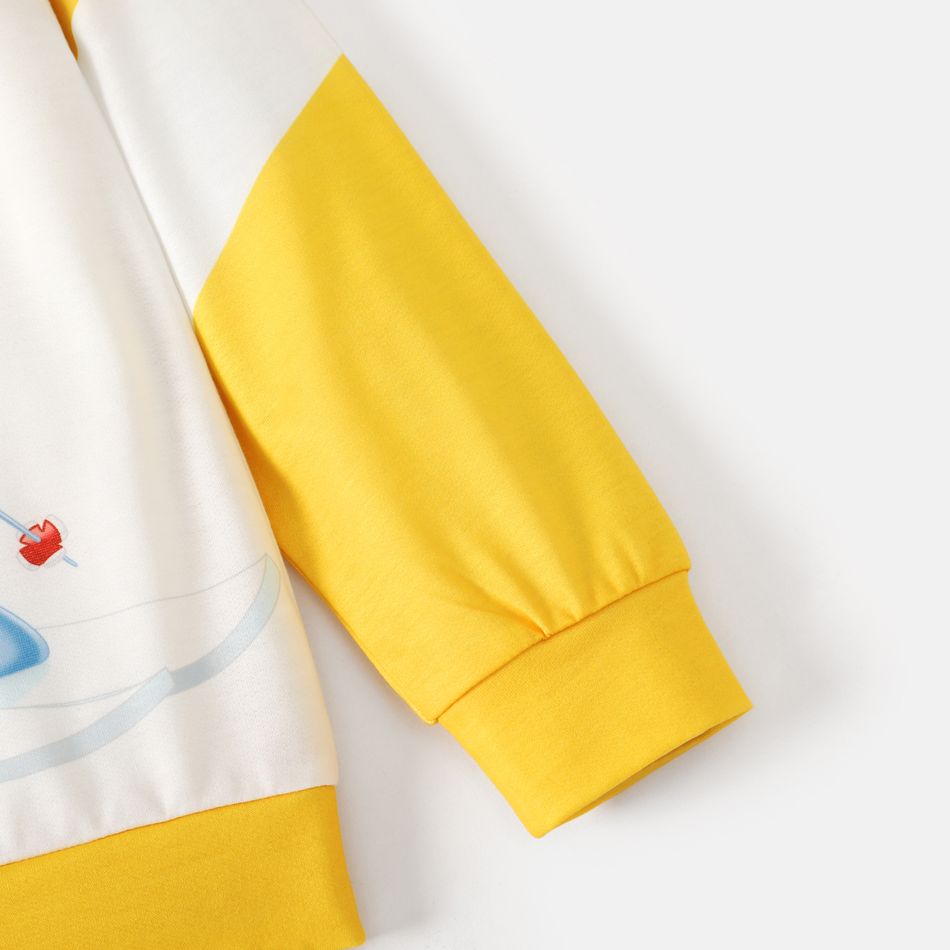 Looney Tunes Kid Boy/Kid Girl Striped Colorblock Hoodie Sweatshirt Yellow big image 5
