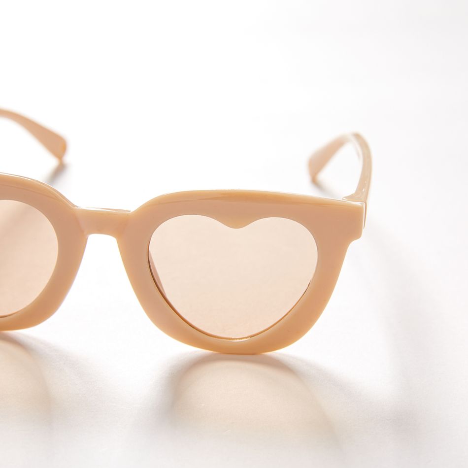 Toddler / Kid Fashion Heart Frame Decorative Glasses Beige big image 6
