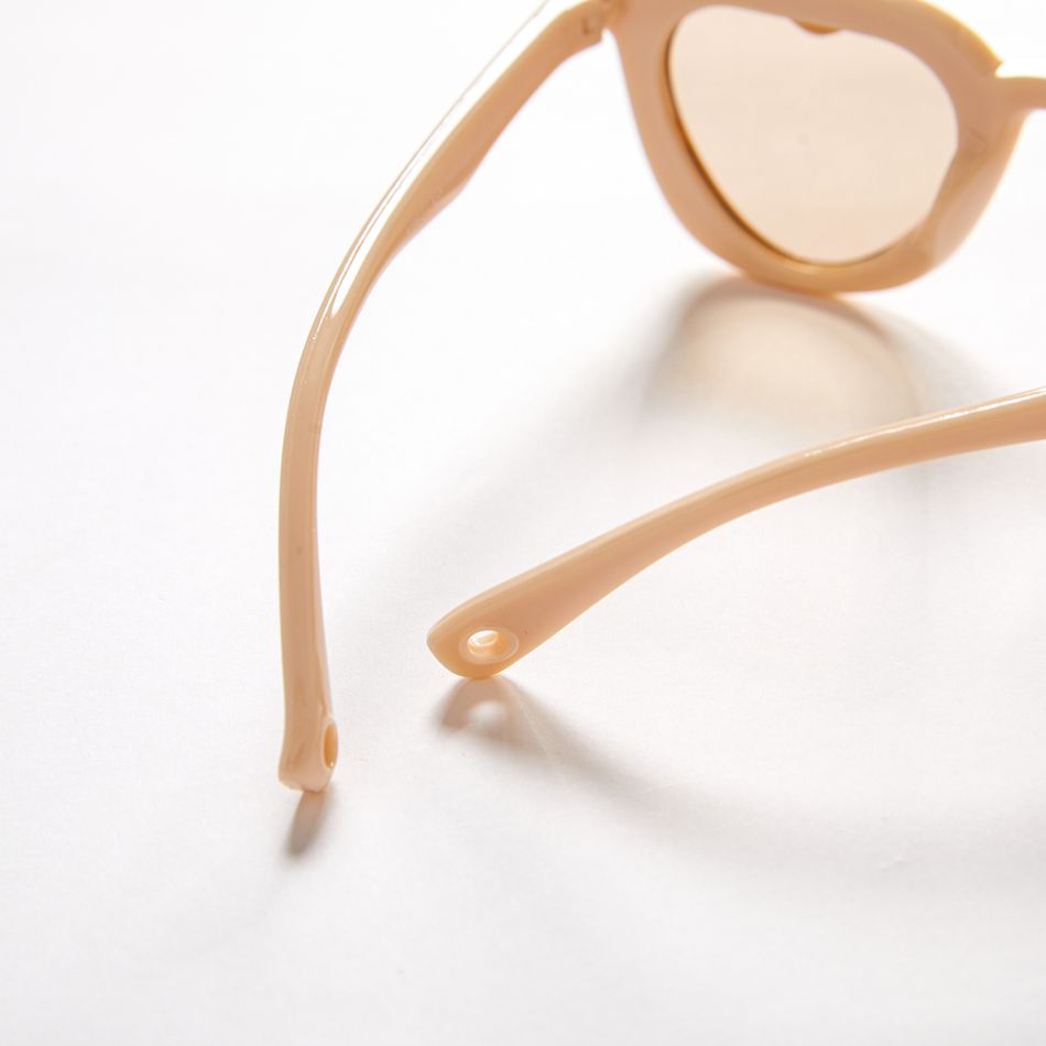 Toddler / Kid Fashion Heart Frame Decorative Glasses Beige big image 5