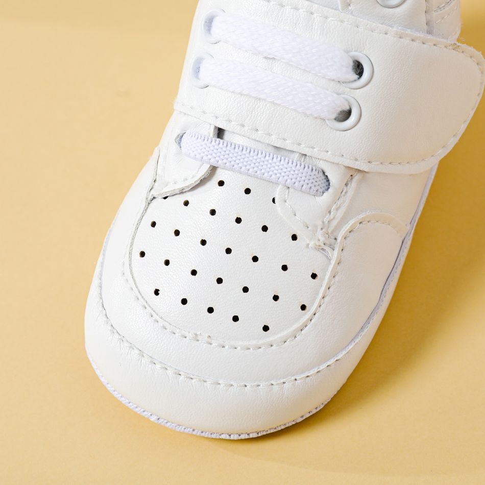 طفل / طفل صبي الصلبة عارضة تنفس الأحذية الرياضية أطفال prewalker أبيض big image 5