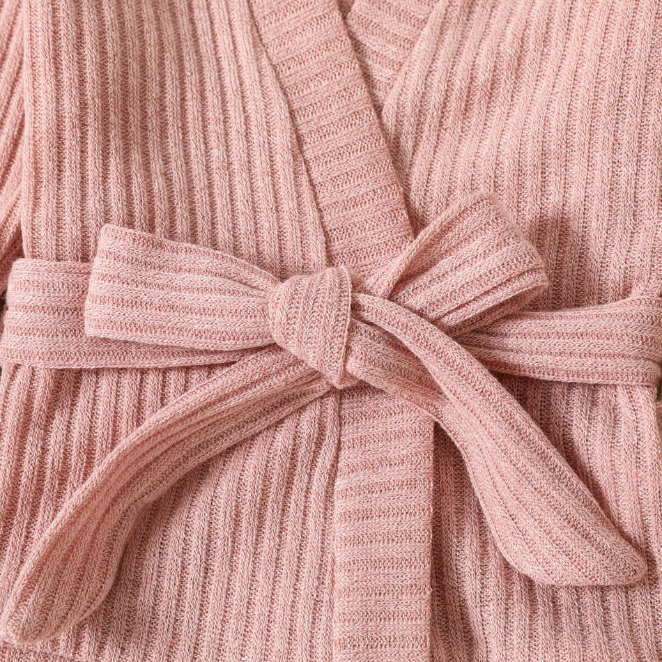 2 pièces Enfant en bas âge Fille À lacets Basique Manteau / Veste Rose big image 5