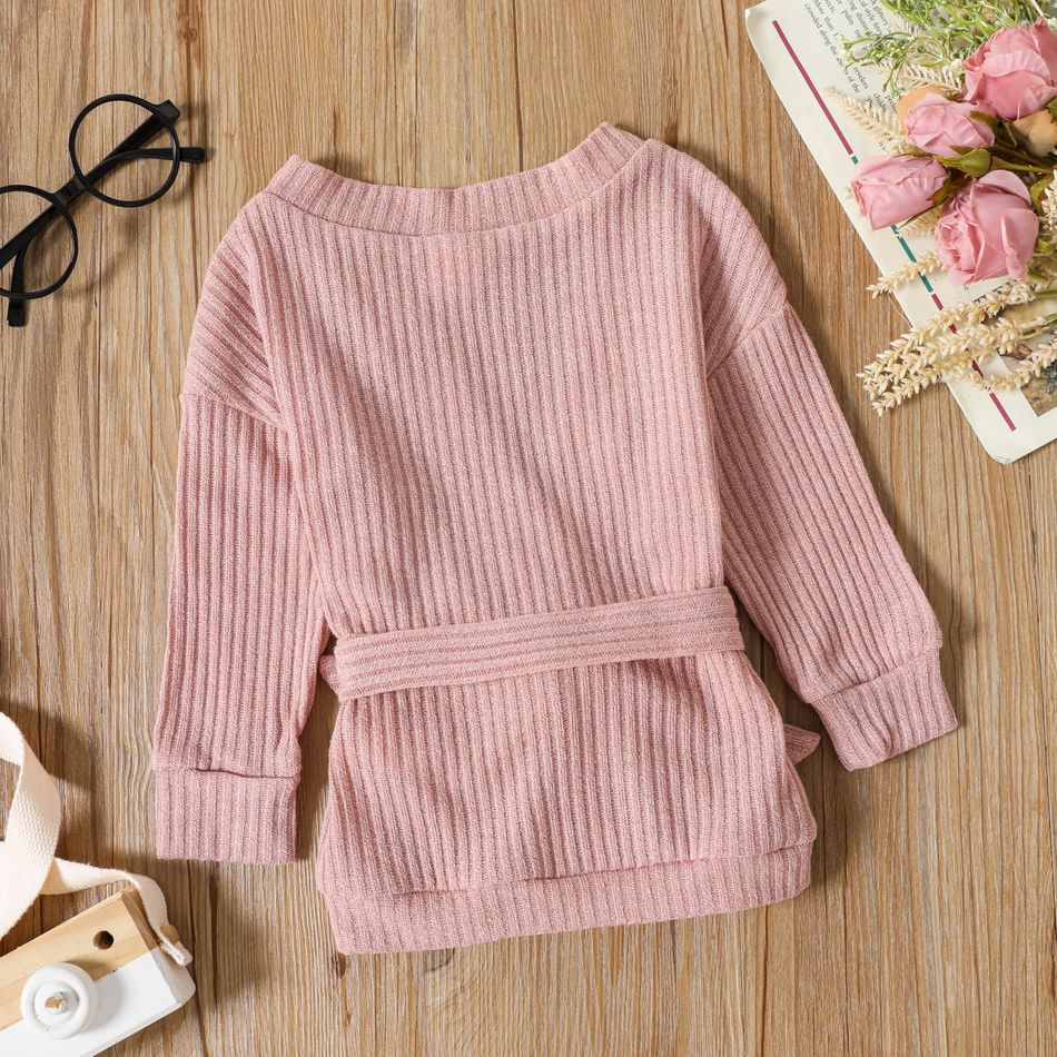 2 pièces Enfant en bas âge Fille À lacets Basique Manteau / Veste Rose big image 2