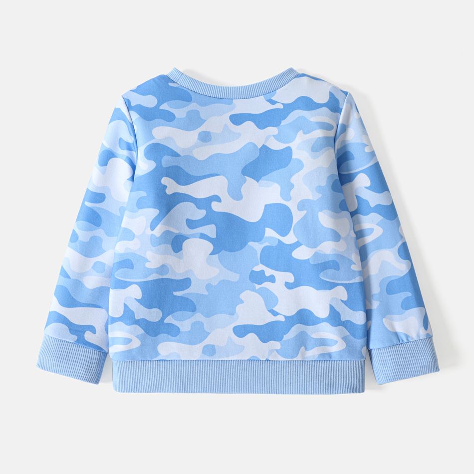 Justice League Toddler Girl/Boy Camouflage Print Pullover Sweatshirt Blue big image 3