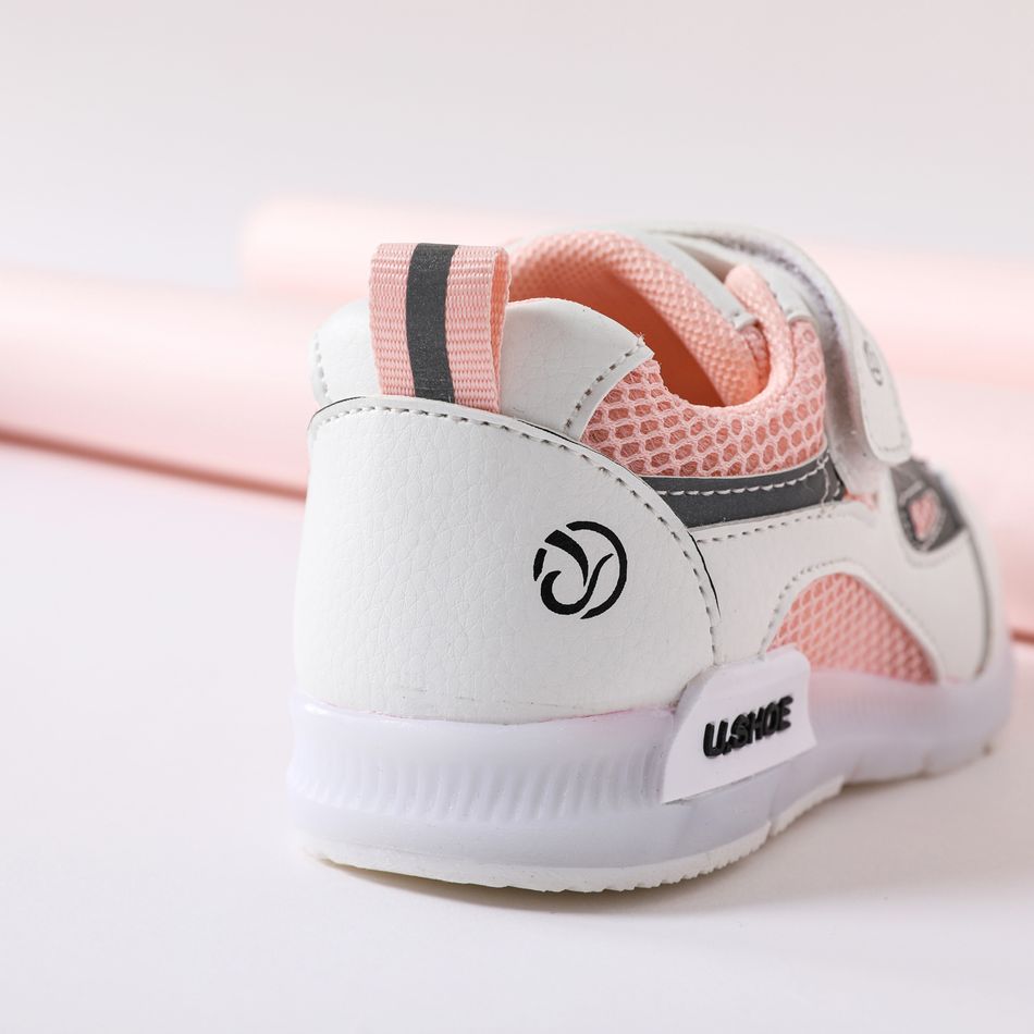 Toddler Pink Mesh Panel LED Sneakers Light Pink