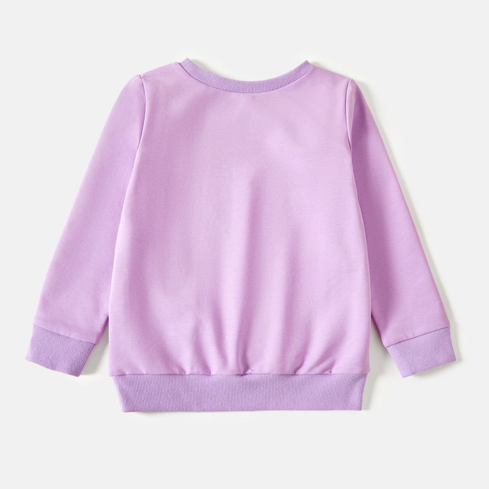 Harry Potter Toddler Girl 100% Cotton Letter Print Purple Sweatshirt Light Purple big image 3