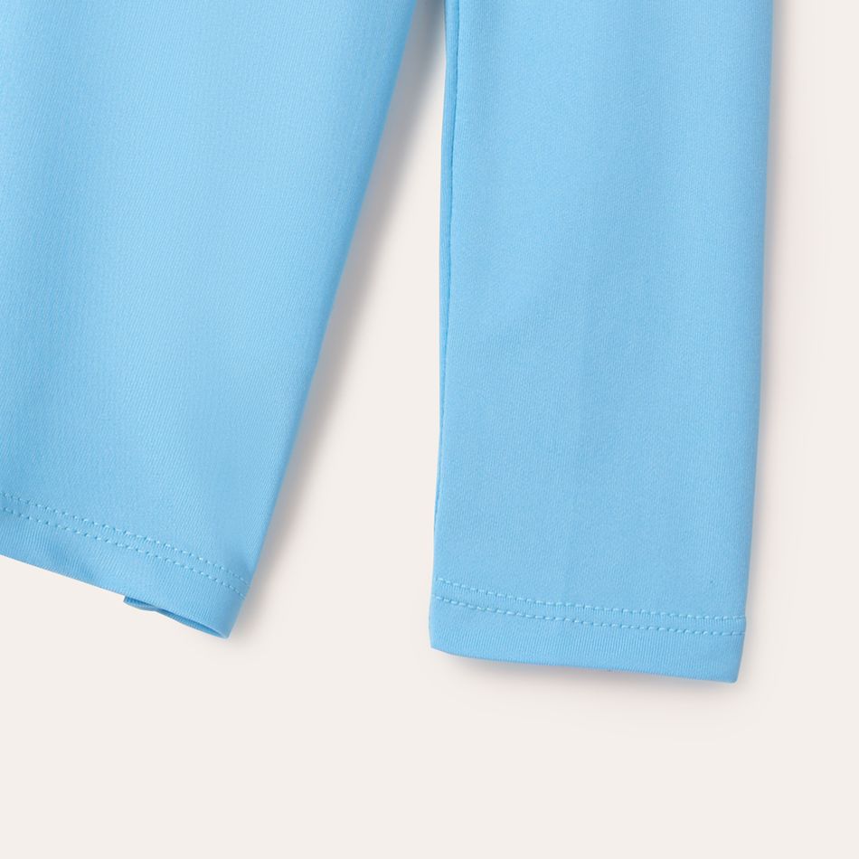 Activewear Toddler Boy Solid Color Long-sleeve Tee Blue big image 5