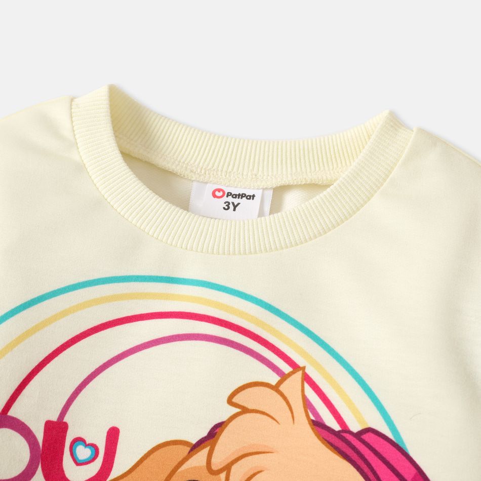 PAW Patrol Toddler Boy/Girl Character Print Colorblock Cotton Pullover Sweatshirt PinkGreen big image 4