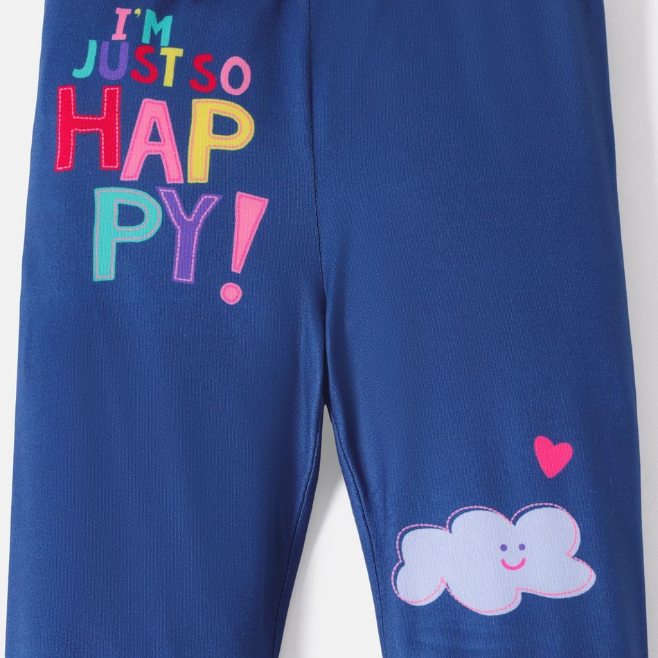 Peppa Pig 1 Stück Kleinkinder Damen Stoffnähte Kindlich Schwein Leggings/Slim-fit/Bootcut tibetischblau big image 4