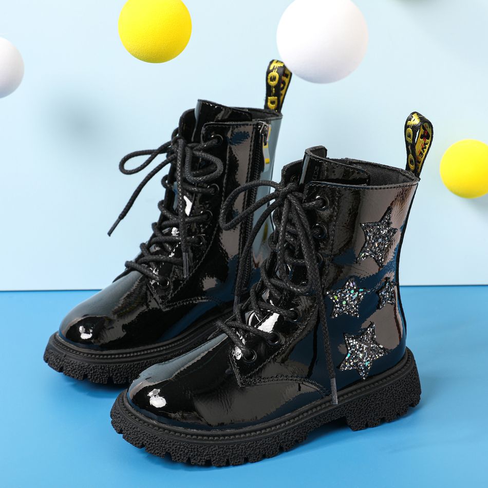 Criança Unissexo Casual Estrelas/lua/nuvens Botas Preto big image 3