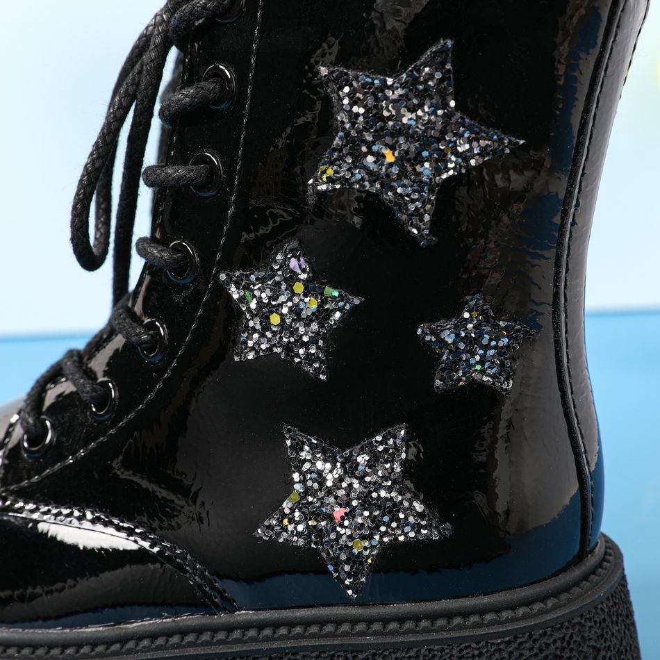 Criança Unissexo Casual Estrelas/lua/nuvens Botas Preto big image 4