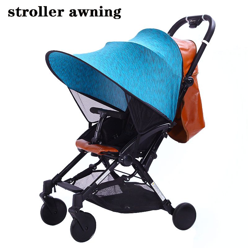 Carrinho de bebê universal guarda-sol ajustável carrinho de bebê proteção solar acessórios para carrinho de bebê toldo guarda-chuva anti-uv Azul big image 8