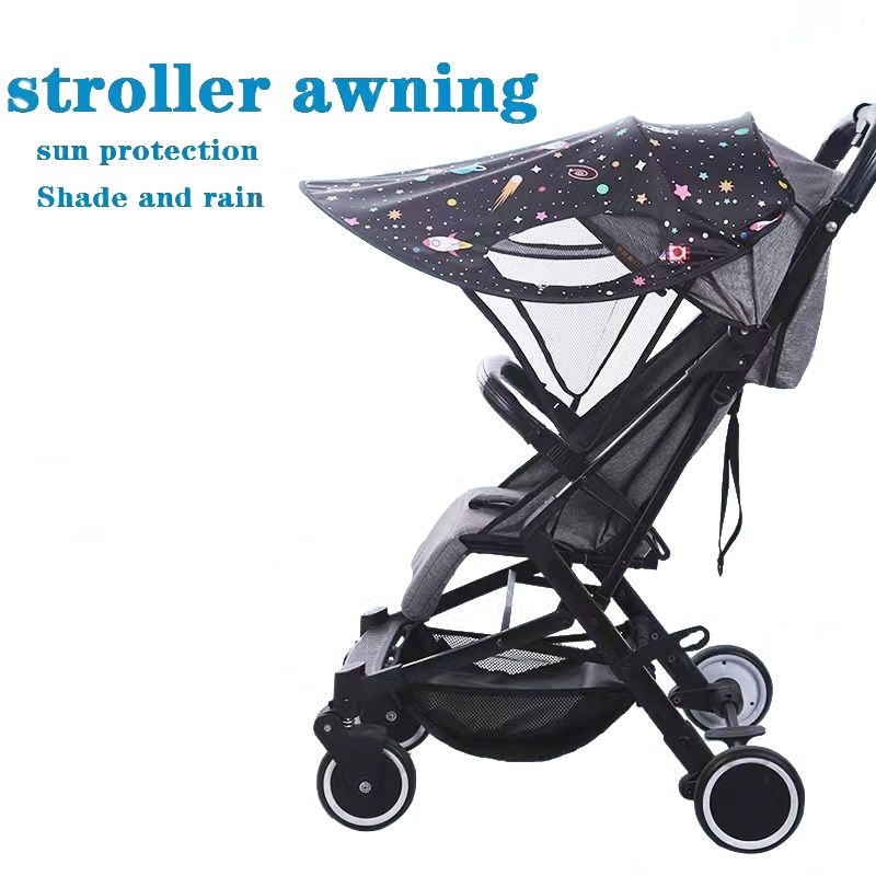Sun Shade for Strollers Universal Adjustable Stroller Awning Sun Protection Sun Shade and Rain Multi-color big image 8